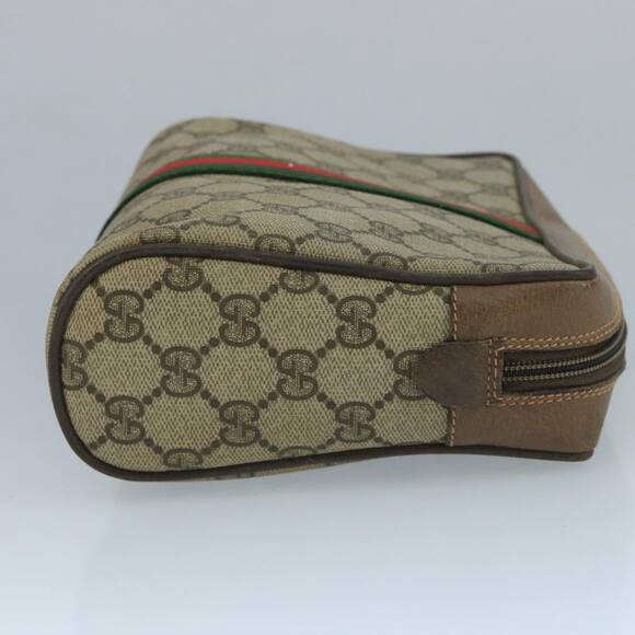 GUCCI GG Supreme Web Sherry Line Clutch Bag Pvc Beige 89 01 012 - Picture 3 of 16